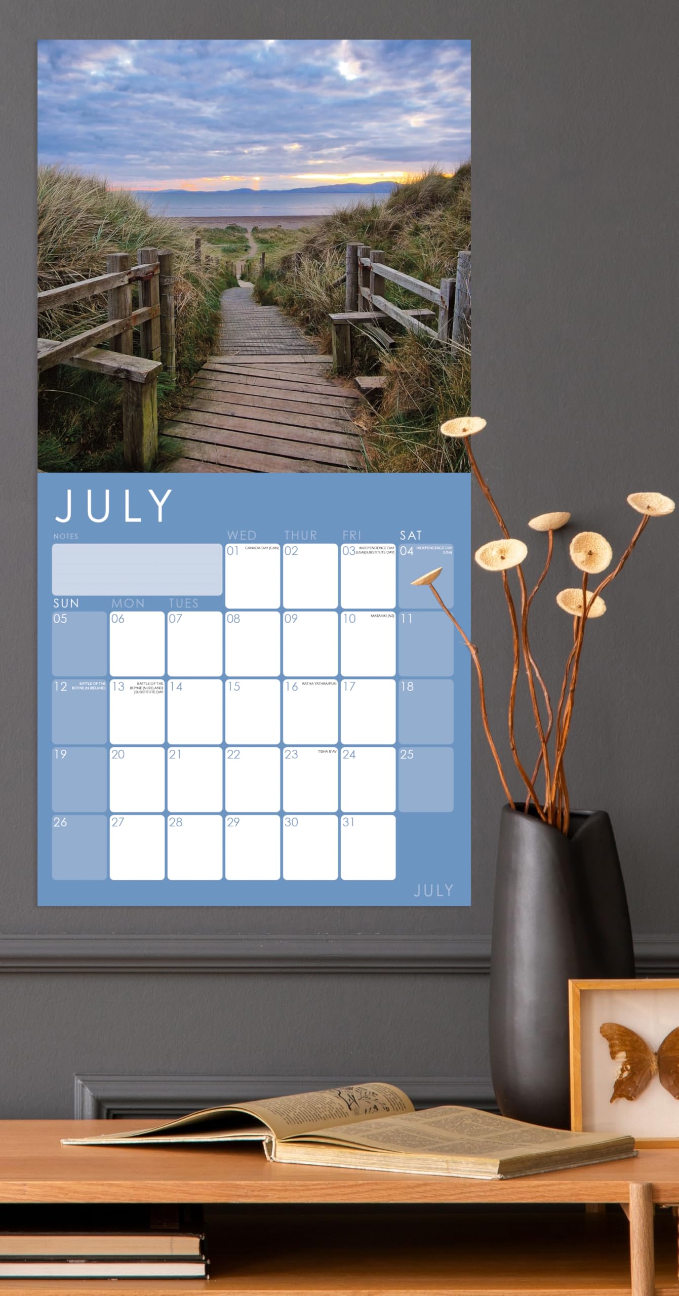 2026 Pathways 12" x 12" Square Hanging Wall Calendar with Stunning Nature and Travel Scenery - No Plastic, Environmentally Friendly. Daily, Weekly, Monthly 12 Month Planner - Image 2