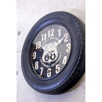 Amazon.co.jp: アメリカン ビンテージ風 タイヤ クロック