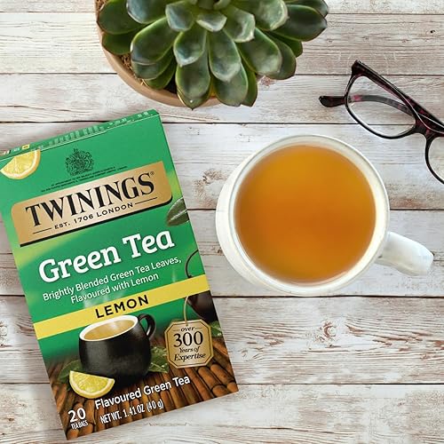 Miniatura 5 de Twinings Té verde con limón - Sabroso té verde con trozos de limón, bolsas de té con cafeína envueltas individualmente, 20 unidades