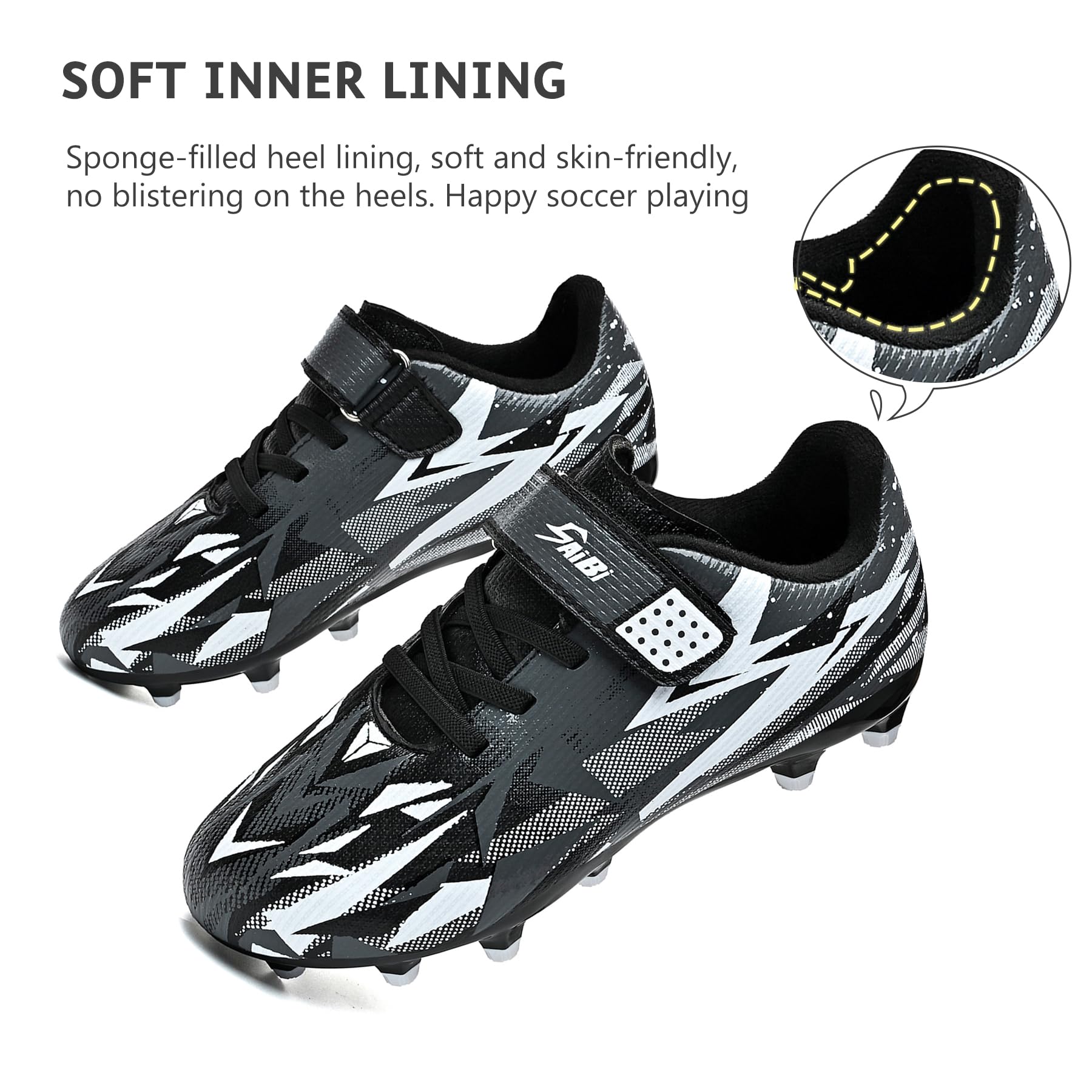 Boys Girls Soccer Cleats Kids Soccer Shoes for Little/Big Kid Outdoor Indoor Firm Ground Athletic Turf Trainning Football Shoes - 3