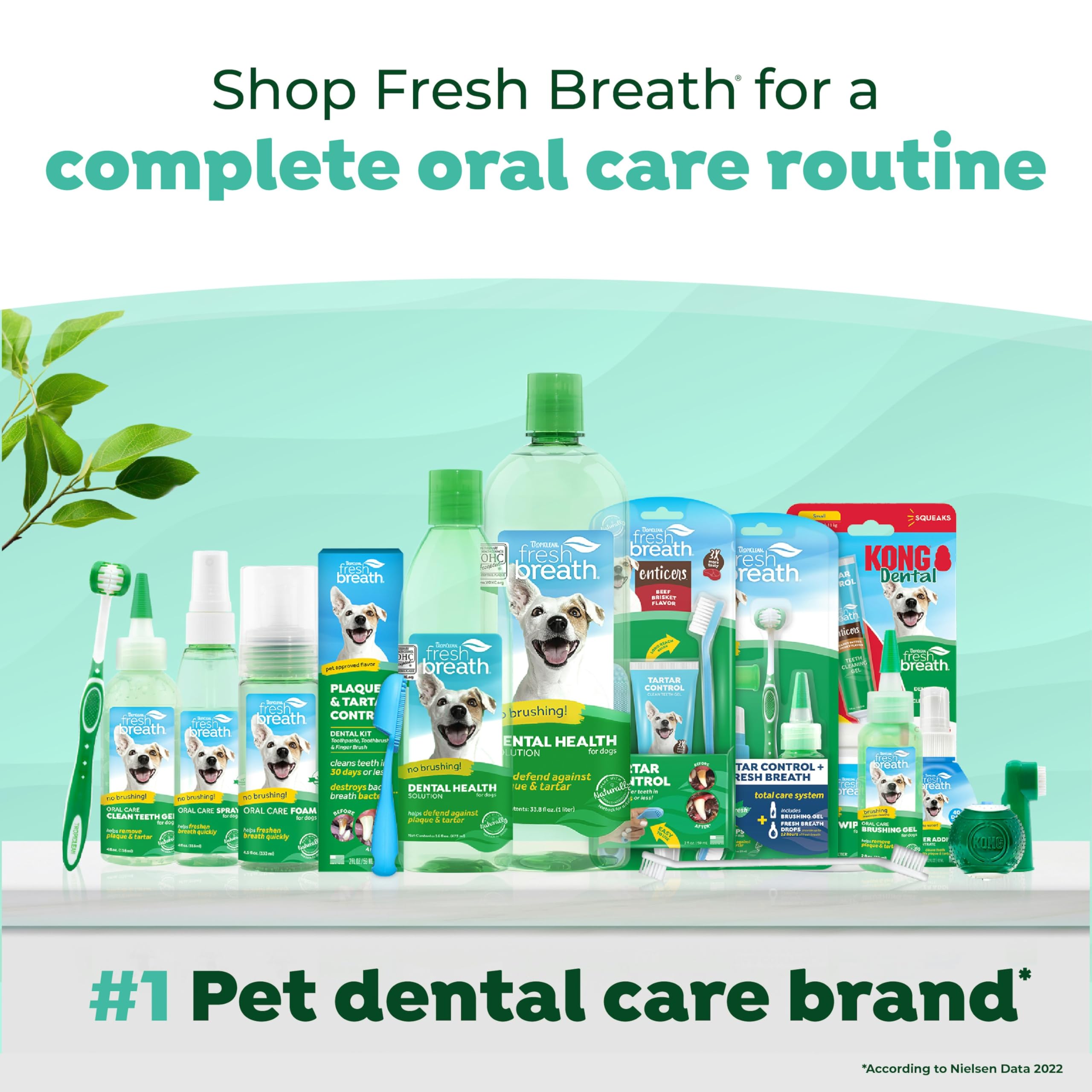 TropiClean Fresh Breath - Kong Dental Ball for Medium Dogs - Dog Teeth Cleaning Kit - Removes Plaque - Peanut Butter & Honey Dog Toothpaste, 1oz - image 8