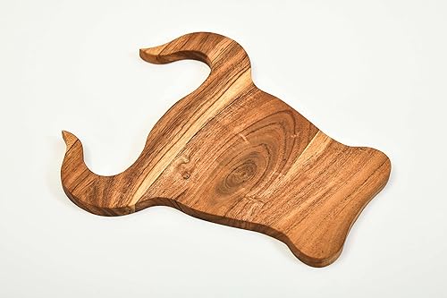 Miniatura 3 de Treen Art Tabla de cortar de madera para cocina, 13 pulgadas de largo x 12 pulgadas de ancho, tablas de cortar de madera con forma de cabeza de