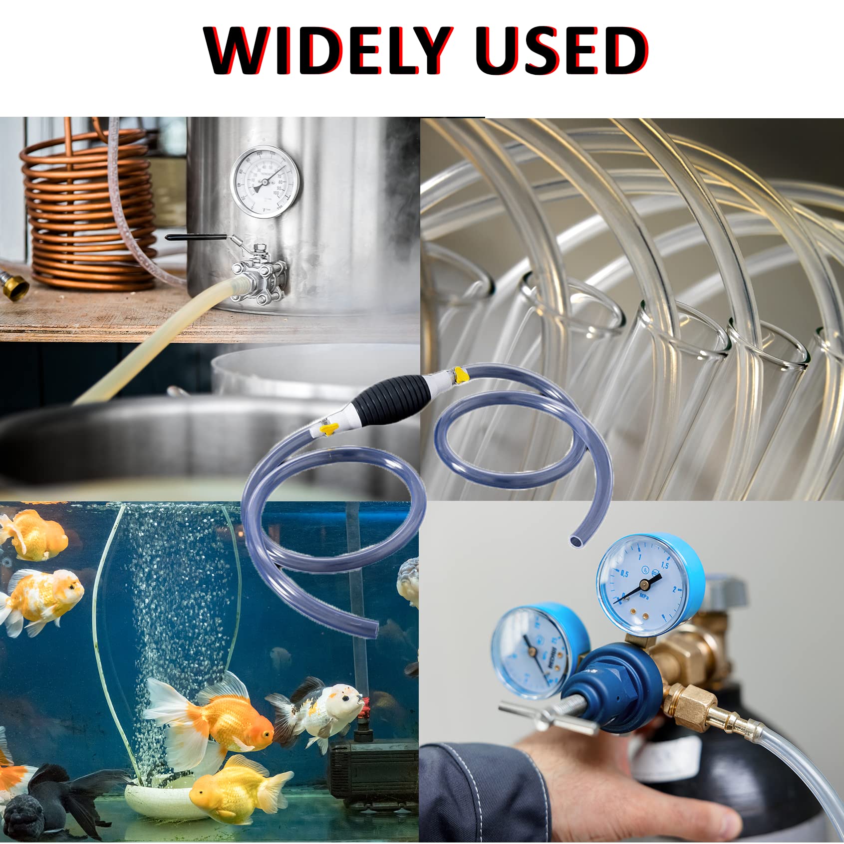 Tubo transparente flexible de silicona 2mm (ID) x 3mm (OD), modelo de 10 mètres, ideal para líquidos y alimentos, tubo transparente resistente a temperaturas altas, tubo silicona duradero y seguro. — view 5