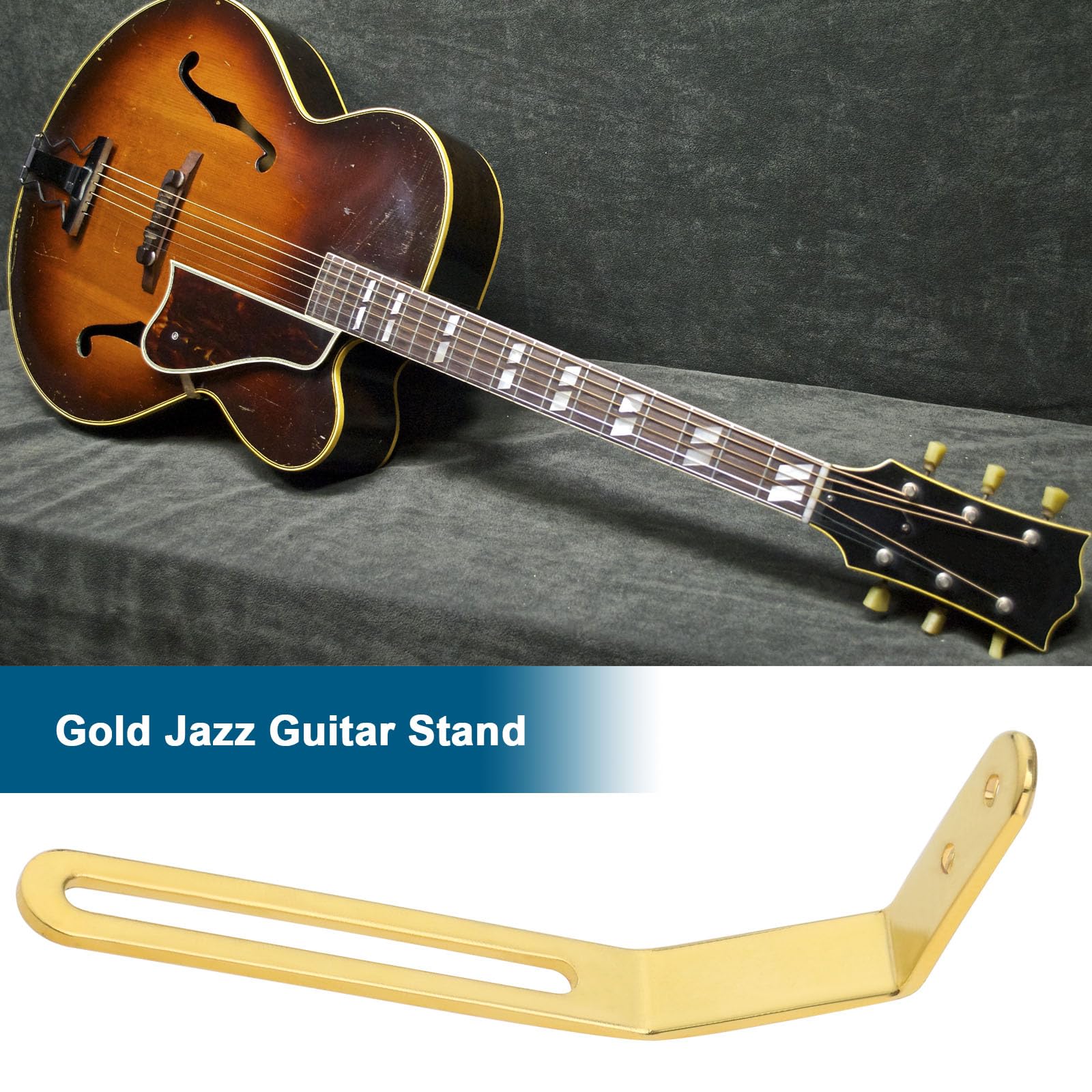 SING F LTD Jazz Guitar Support Bracket with Screws Nut Bolt Compatible with Archtop Jazz Hollowbody Guitar Pickguard Bracket Mounting