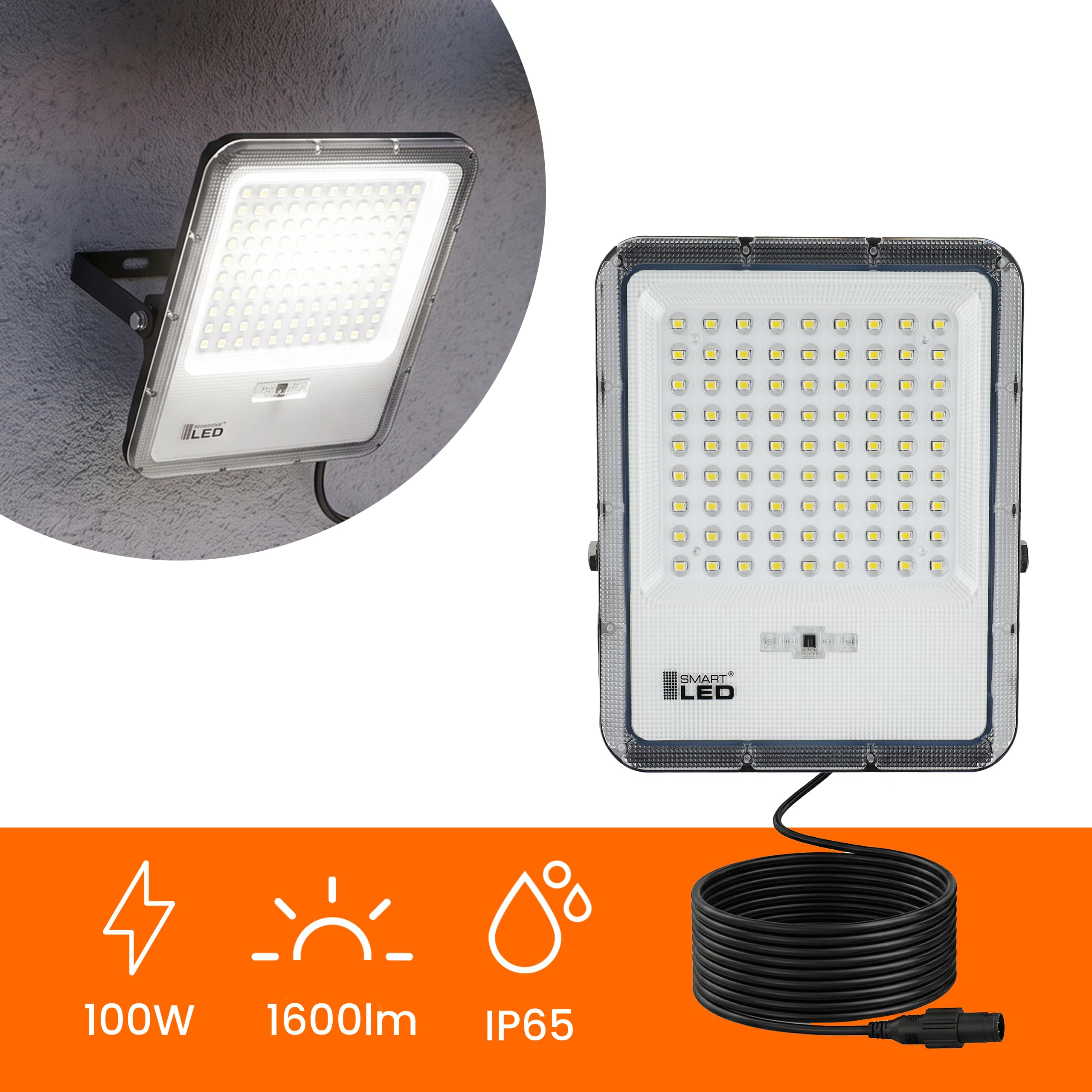 Solar LED Strahler 100W, 1600lm, 4500K,Solar-Flutlicht mit Fernbedienung und Automatisches Licht Ein/Aus, IP65 Wasserdicht für Garten, Außenbereich, auf der Veranda, Terrasse, Einfahrt, einstellbar