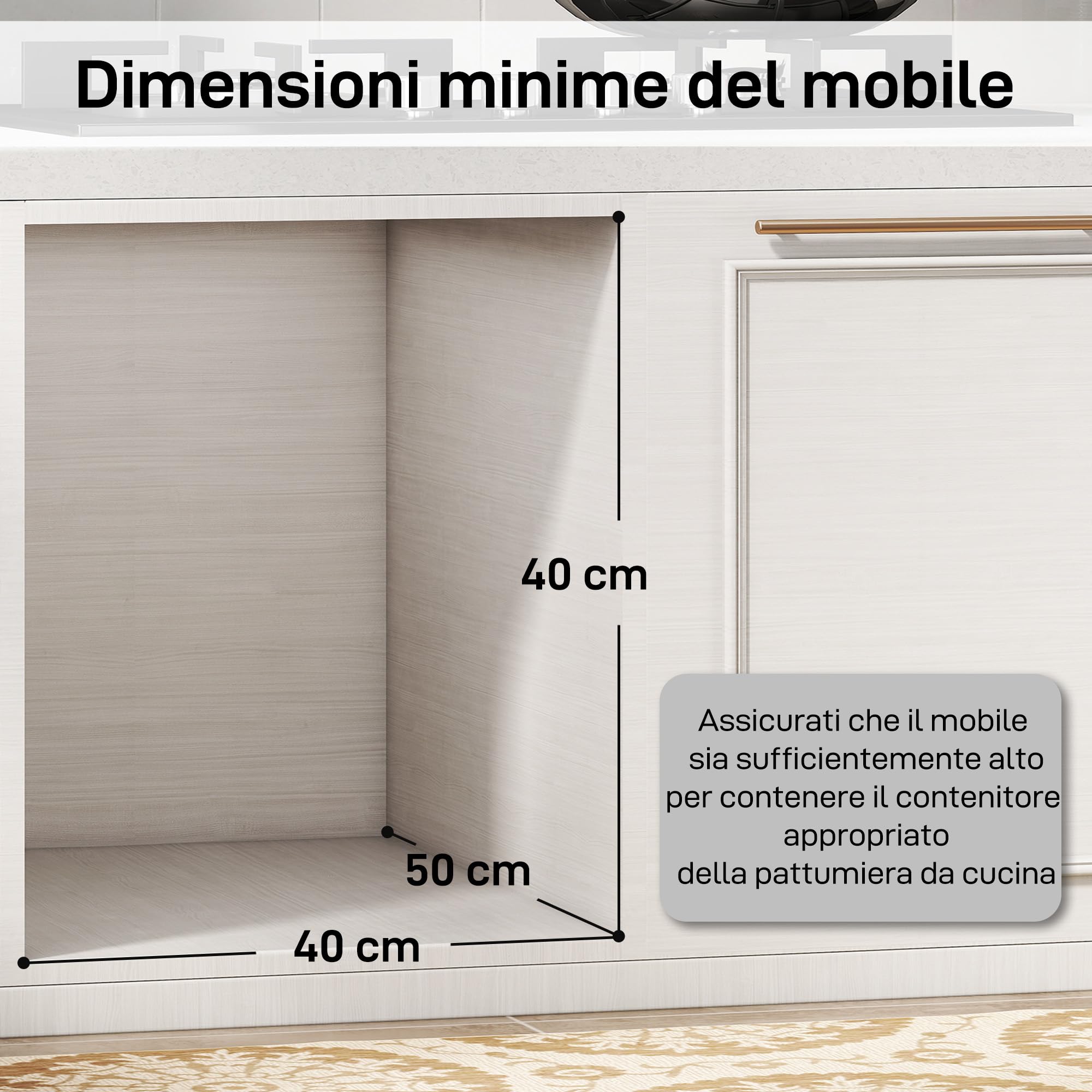 HOMCOM Pattumiera Estraibile Sottolavello 48x34.3x35.1 cm Grigio Chiaro | per Raccolta Differenziata 31L, Bidone Rifiuti, 3 Secchi Rimovibili, con Piano Superiore