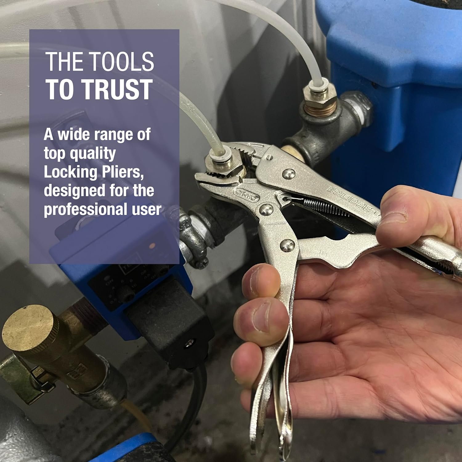 Eclipse Professional Tools E7WR 7 Inch Curved Jaw Locking Pliers with Wire Cutters (7" / 175mm)
