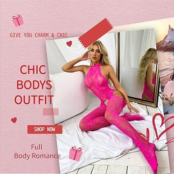V-Ting Sexy Bow Lingerie for Women Bodystocking Net Body Catsuit Underwear Lingerie Mesh Tights Hollow Jumpsuit Women Bodysuit Sleepwear Sleeveless
