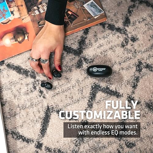 Miniatura 2 de Wicked Audio Auriculares Bluetooth inalámbricos Mojo 300 True  Batería de larga duración  Aplicación móvil  Modos de ecualización personalizados