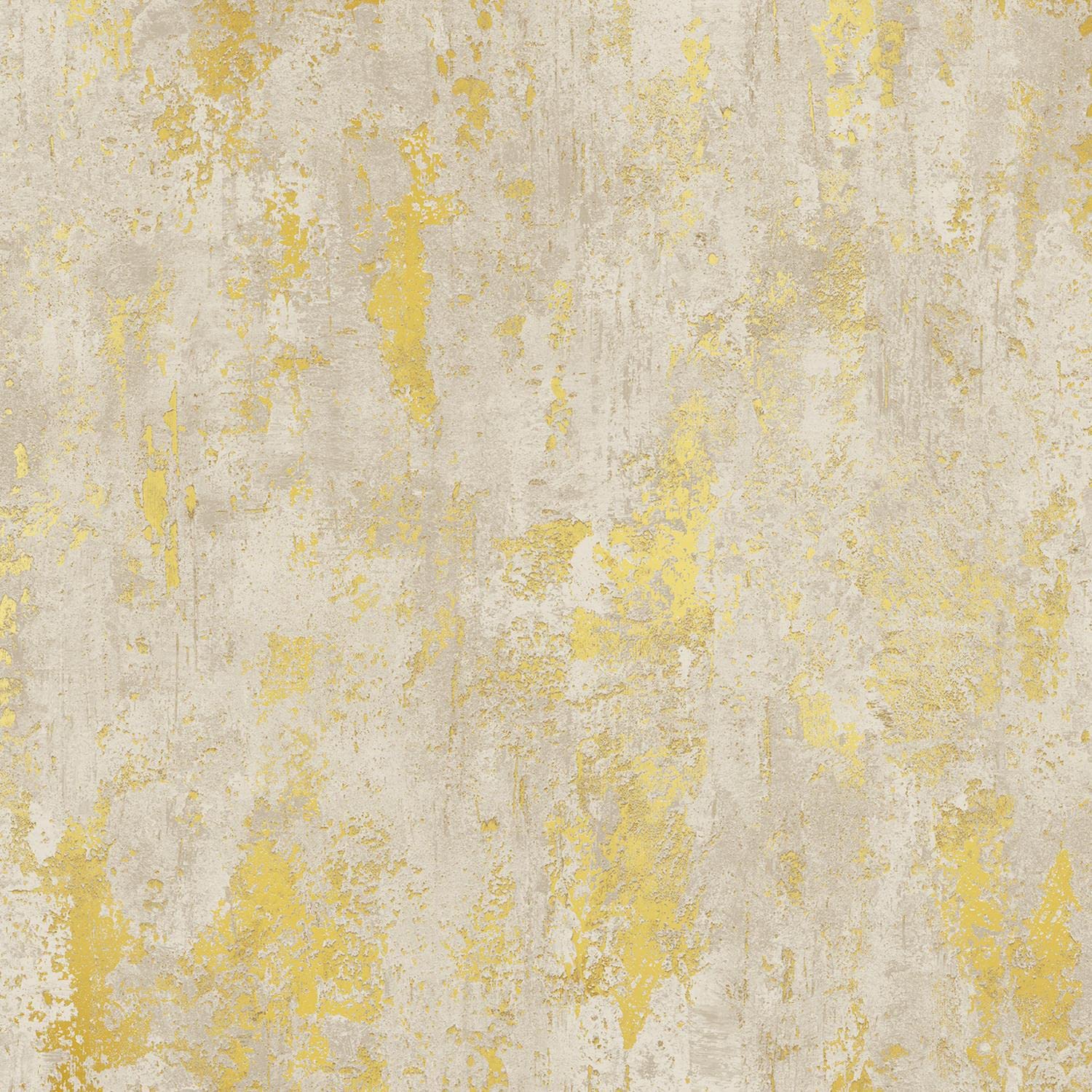 Yöl Gold Metallic Marble Wallpaper Home Industrial Concrete Effect White