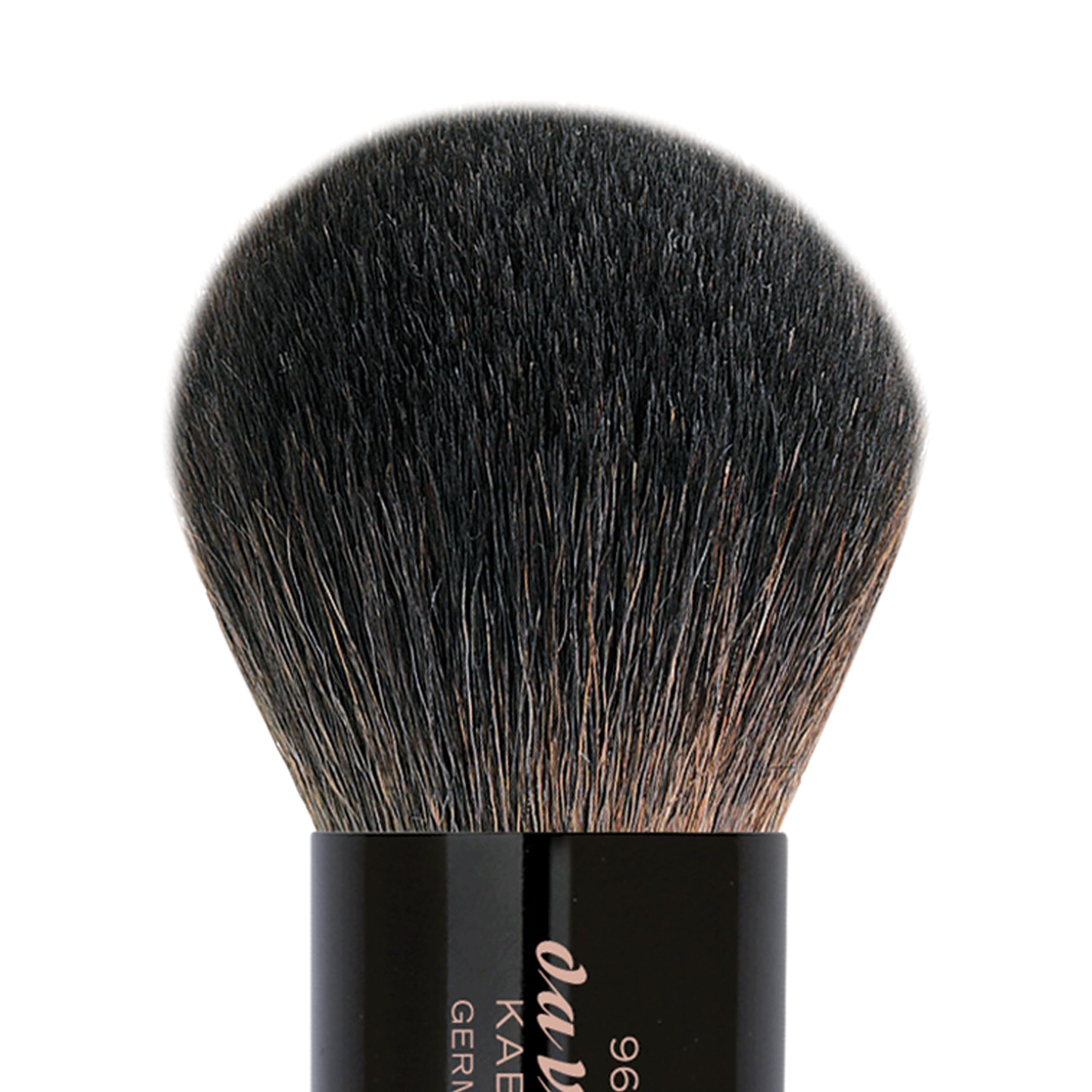 da Vinci, KABUKI Puderpinsel, Naturhaar, mit Lederetui, für losen & gepressten Puder, verhindert Verstäuben, ideal für unterwegs, schützt Pinselhaare, Kosmetik, Make-Up, Handmade in Germany | Extrafeine Ziegenhaare - für Mineral- und Kompaktpuder – gleich