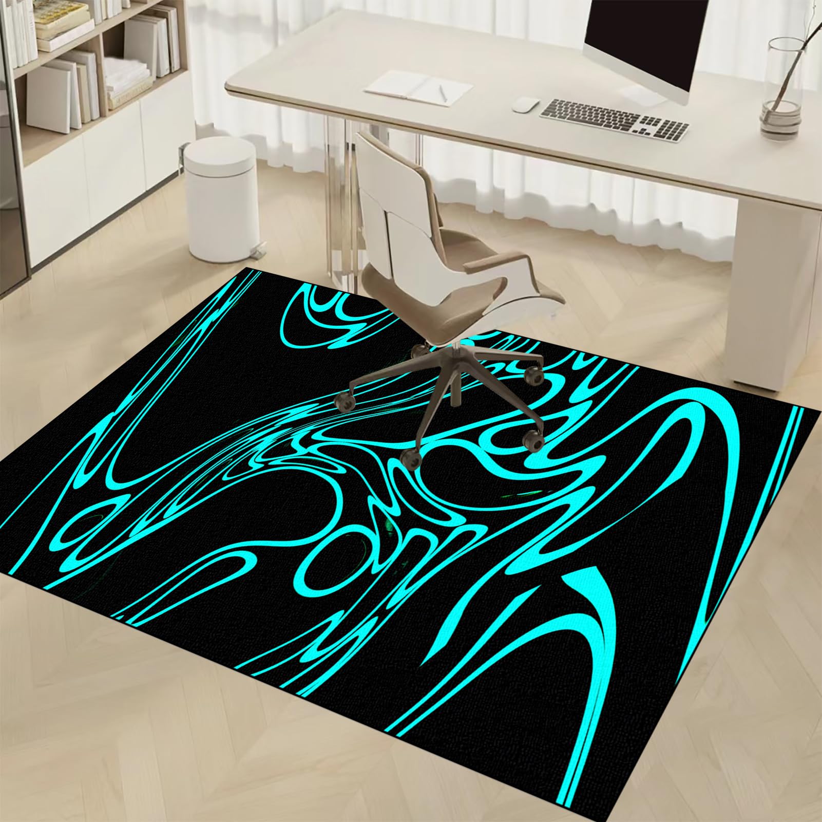 Dywan Krzesło Gamingowe, Ochraniacz Podłogi Wózki Inwalidzkie Biuro, Mata Ochronna Na Podłogi, Antypoślizgowa Mata Do Komputera Gry Na Podłogę 160 x 230 cm