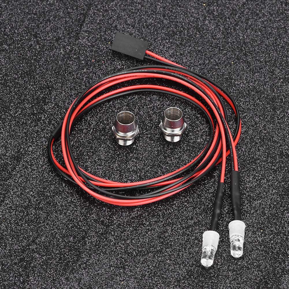 RC Light, 2szt 5mm Reflektory Akcesoria RC Światła LED kompatybilne z 1/10 Model Drift Car Vehicle (12# Red Light)