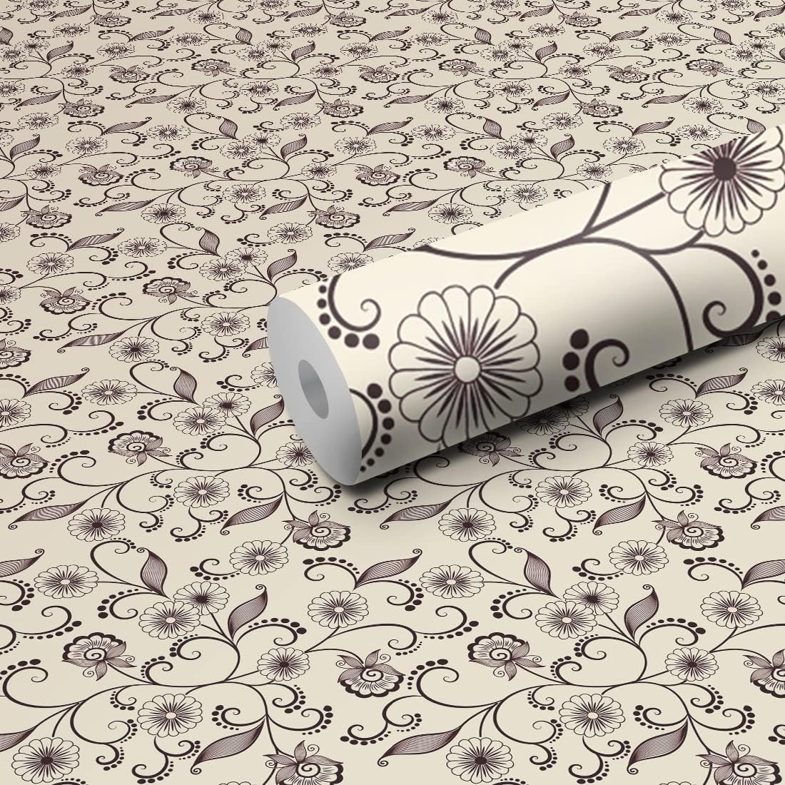 WallDaddy – Self Adhesive Wall Stickers for Home Decoration | Extra Large (300X40) Cm Wallpaper for Walls of Bedroom, Living Room, Kitchen Etc. Pack of (1,PeachLeaf)