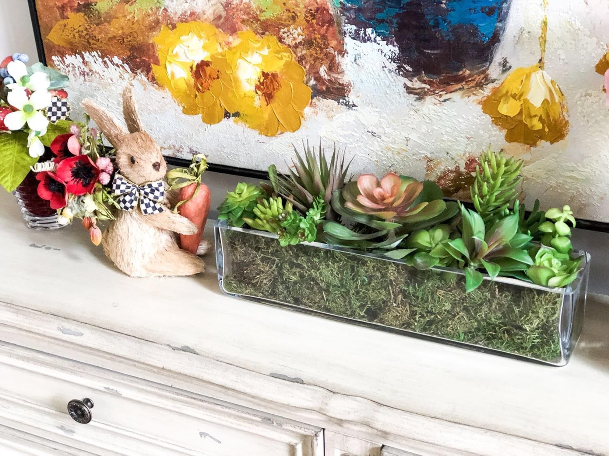 Natural Green Moss 10.5 oz - Decorative Floral Moss for Crafting, Gardening, and Home Decor