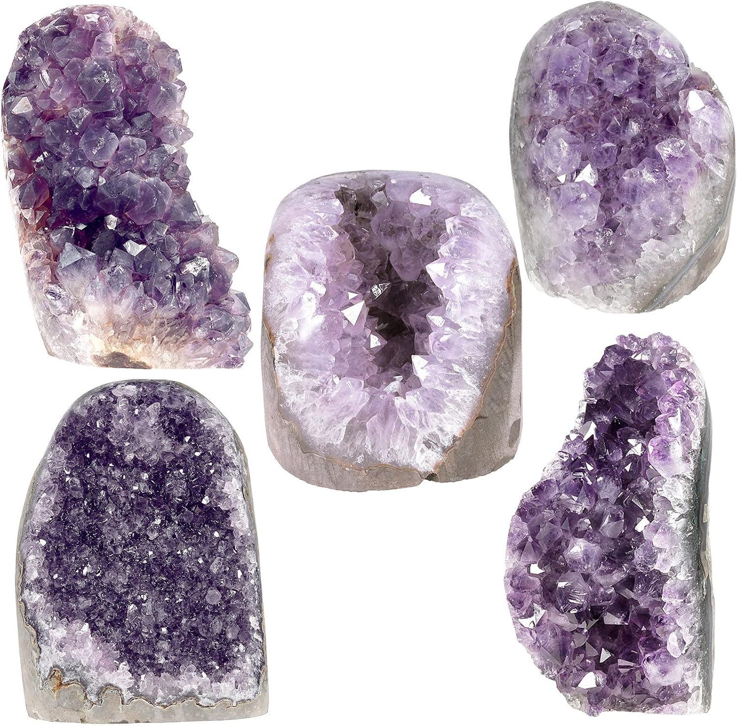 Nupuyai Natural Amethyst Crystal Quartz Cluster, Mineral Geode Druzy Specimen Stone for Reiki Healing Home Decoration (700-800g) - Image 5