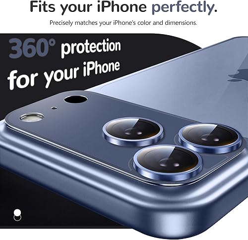 Miniatura 4 de ZXZone for iPhone 17 Pro Camera Lens Protector, Strong Adhesion Aluminum alloy & Sapphire Glass material Drop Protection 9H Tempered Glass Camera
