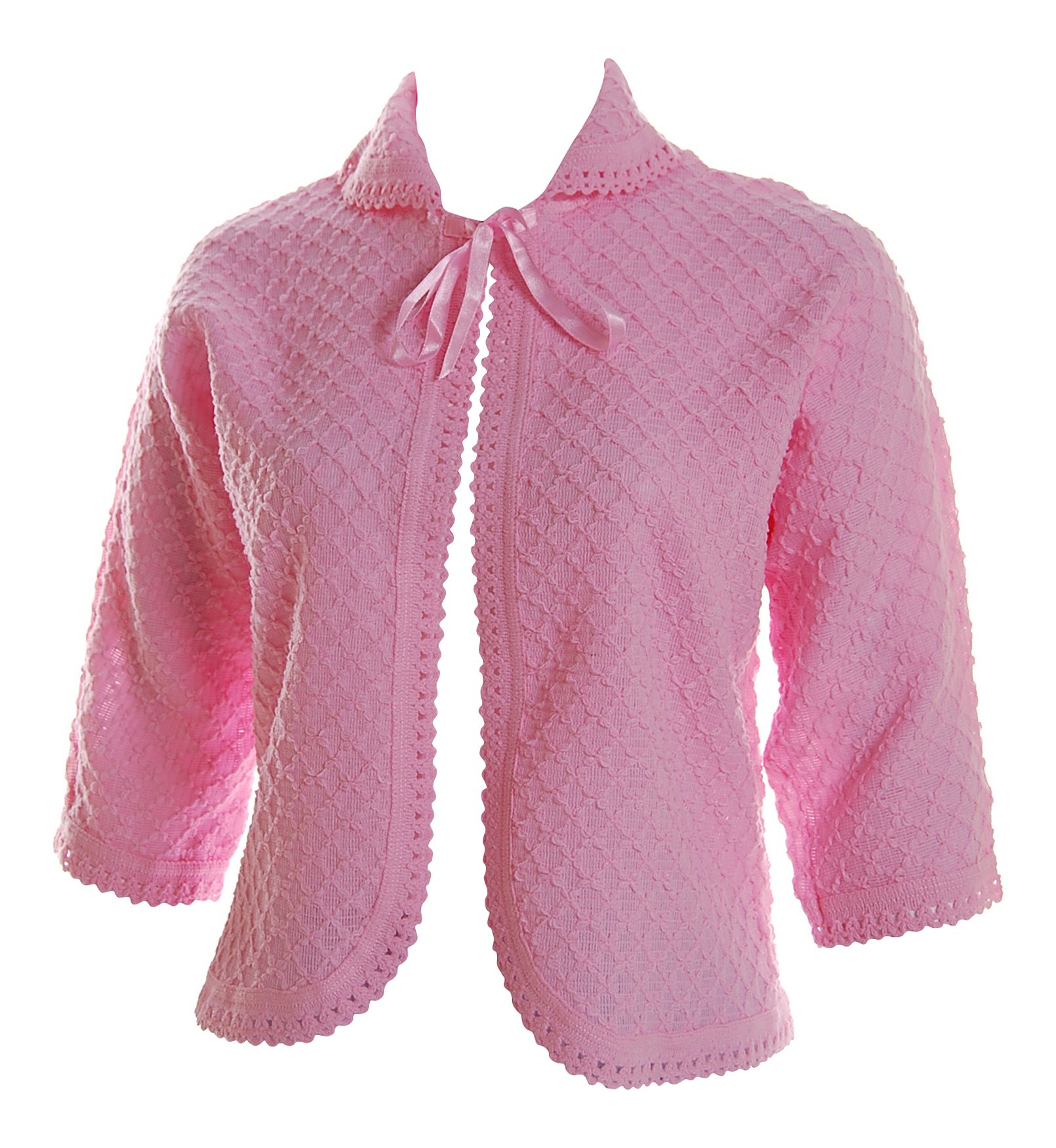 Lady Olga Superb KNITTED Night Bed Jackets - Colours + Sizes (UK 20-22, Pink)