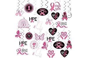 Pink Swirls Decorations for Hope and Awareness