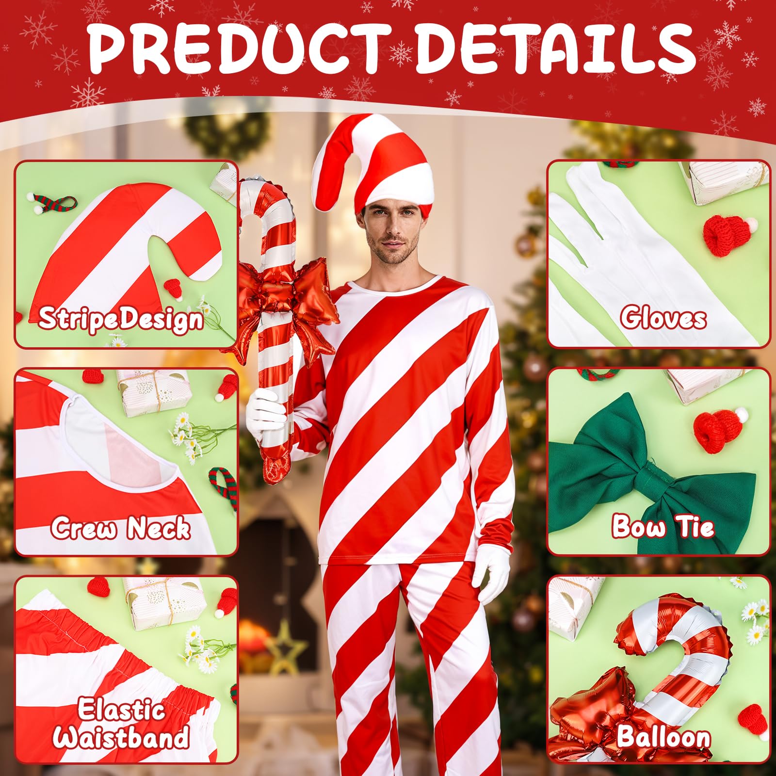 UxClishe Candy Cane Costume Adult - Image 4