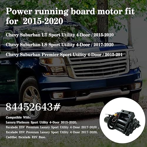 Miniatura 2 de EzeXpreze 84452643 - Conjunto de motor y soporte para estribo eléctrico del lado derecho compatible con Chevy Suburban 2015-2020, Cadillac Escalade,