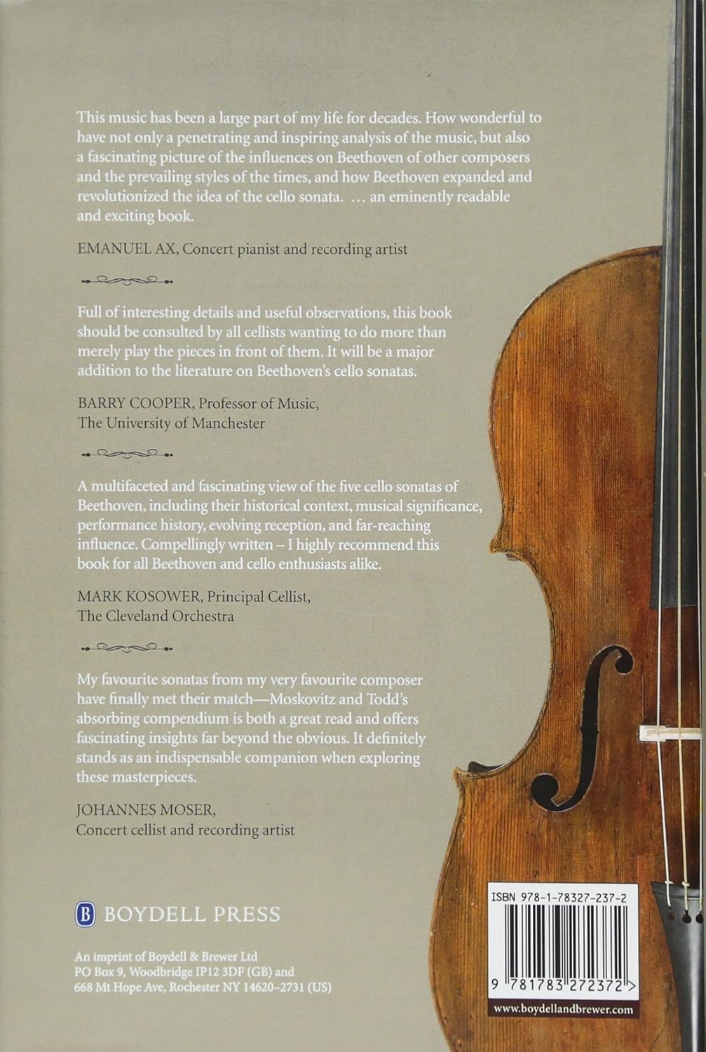 Beethoven's Cello: Five Revolutionary Sonatas and Their World      Hardcover – October 20, 2017
