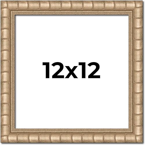 Marco de fotos de madera real plateada de 12 x 12 pulgadas de ancho de 1.5 pulgadas Profundidad del marco interior de 0.5 pulgadas Marco de fotos