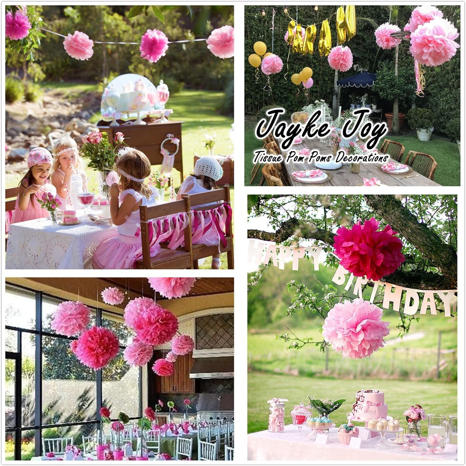 Lightingsky Lot De 10 Pompons En Papier De Soie Pour Décoration De Fête De Mariage (10,2 Cm, Argenté