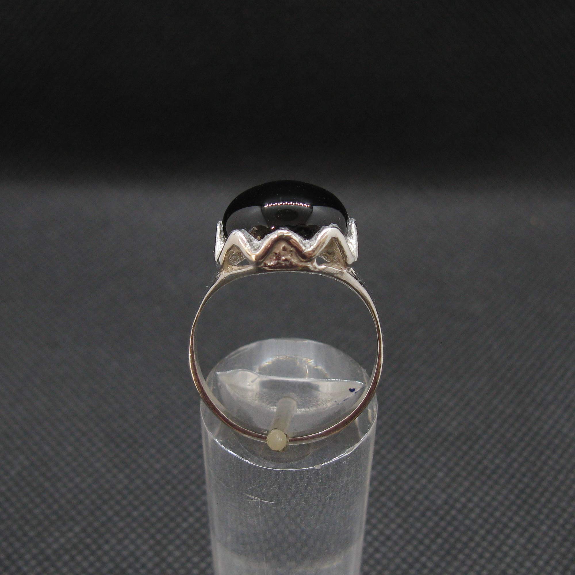 Anillo de Plata Esterlina Hecho a Mano Con Ónix Negro Genuino Sólido Estampado 925
