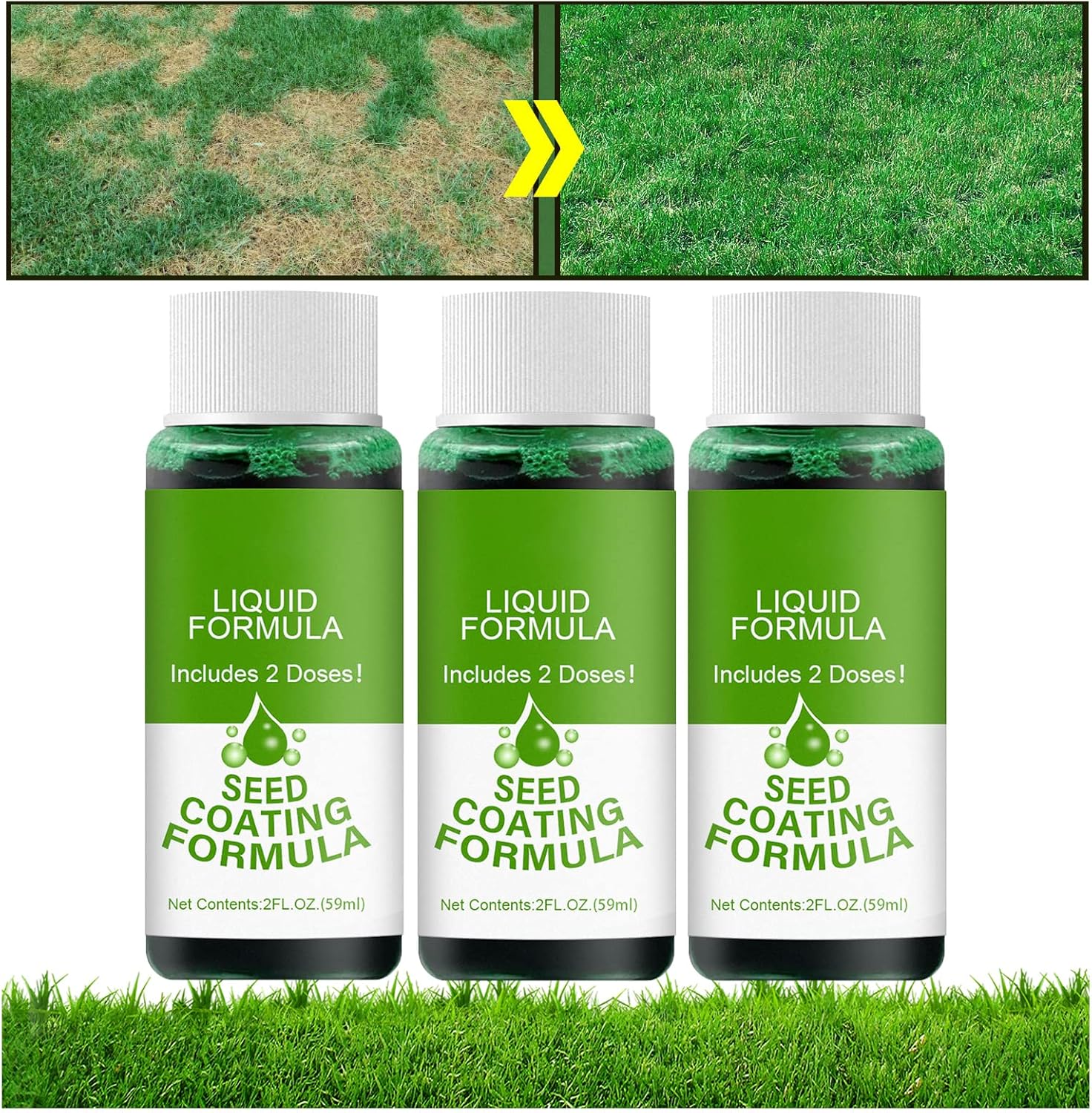 XIRUJNFD Liquid Grass Seed Spray for Lawn, Green Grass Lawn Spray, Liquid Lawn Seed