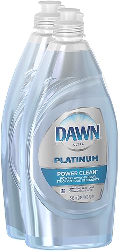 Dawn Platinum Potencia líquido de lavado limpio, refrescante Lluvia, 18Fluid Ounce, paquete de de 2, 2