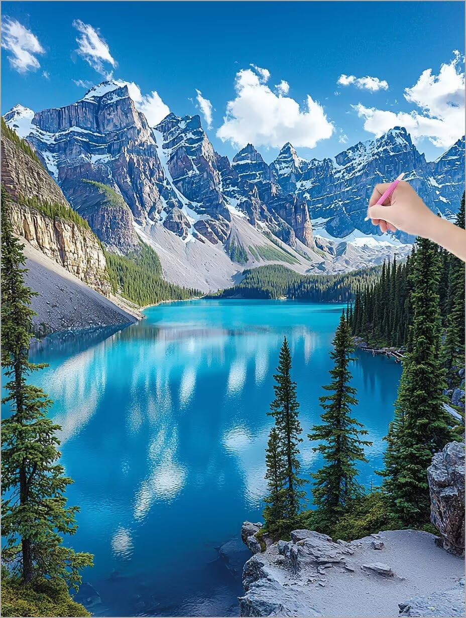 Obraz diamentowy dla dorosłych krajobraz diamentowy obraz duży format 80 x 110 cm, 5D diamentowe malowanie dziecko kryształ ścieg krzyżykowy kryształowy zestaw do rzemiosła artystycznego, dekoracja