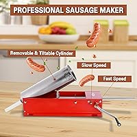 Vista 29 de Hakka 15 Pound Sausage Stuffer 2 Speed Stainless Steel Vertical Sausage Maker by HAKKA BROTHER