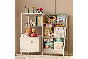 HOMFA Kids Bookshelf: Montessori Bookcases & Toy Organizers for Nurseries, Playrooms, and Kindergartens