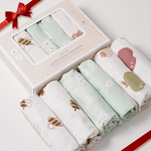 Paños de muselina de bambú para bebé suave y orgánico perfecto para pieles sensibles al recién nacido toallitas absorbentes para bebés paños de