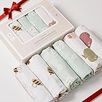 Nightingale Baby Washcloths, Rayon from Bamboo Baby Clothes Organic Wash Cloths with Cotton, Newborn Bath Essentials, Burping Cloths for Babies, Face Towels Reusable 12x12 (Bee) - 6 Pack