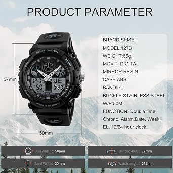Military Watch for Men Watches for Men Sports Multifunction LED Waterproof