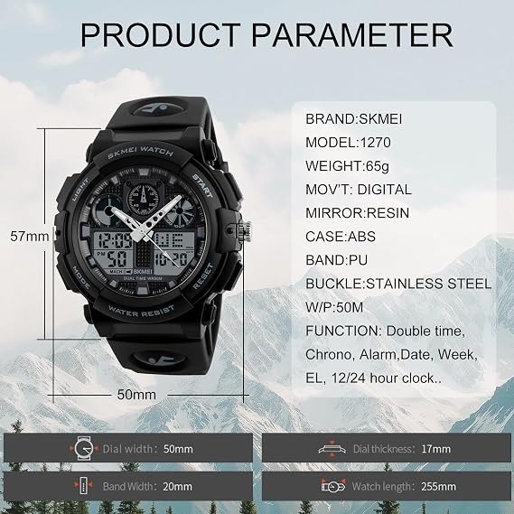 Military Watch for Men Watches for Men Sports Multifunction LED Waterproof