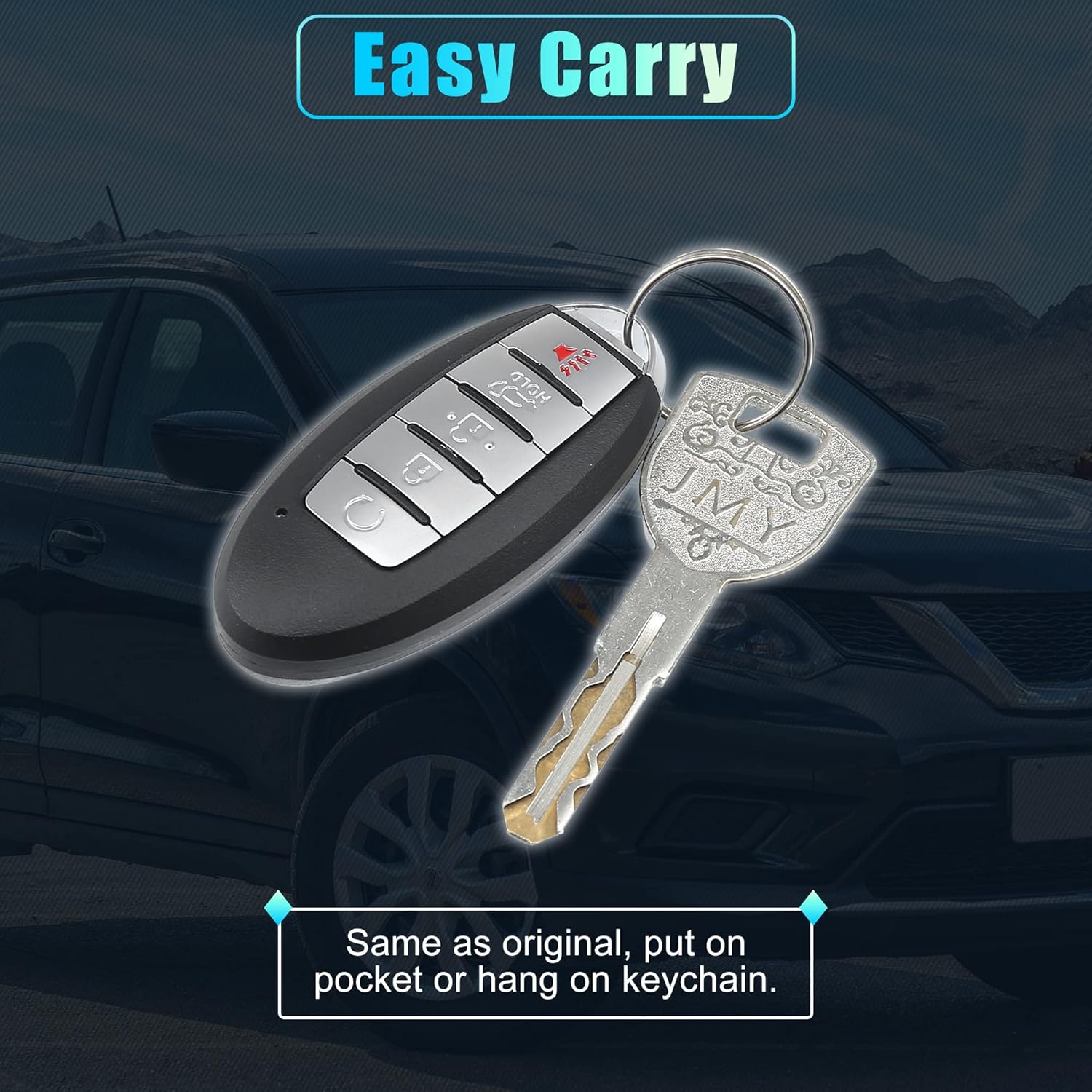 X AUTOHAUX 2pcs 434MHz KR5TXN4 Replacement Smart Proximity Insert Keyless Entry Remote Key Fob for Nissan Rogue 2019 2020 2021 5 Buttons 4A Chip SUV Key 285E3-6RR7A S180144507 - Image 7