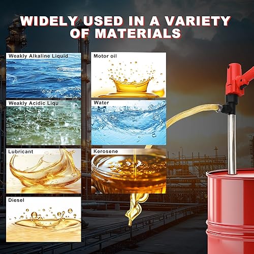 Miniatura 2 de Bomba eléctrica de barril de transferencia de líquidos de 2480 W, 110 V 13000 RPM, para bomba de tambor de 55 galones con tubo de acero inoxidable