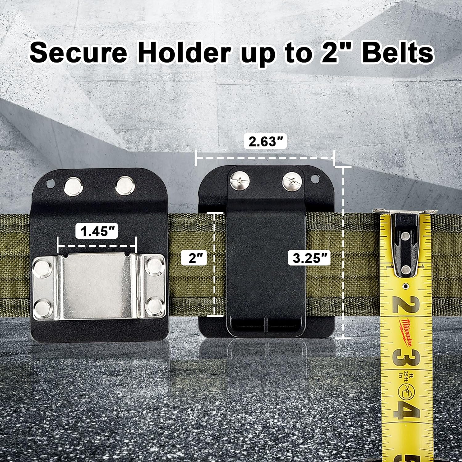Drill Holder for Tool Belt, Lightweight & Hands-Free Drill Clip for Construction, Quick-Access Belt Hook for Impact Guns, Practical Tool Accessories