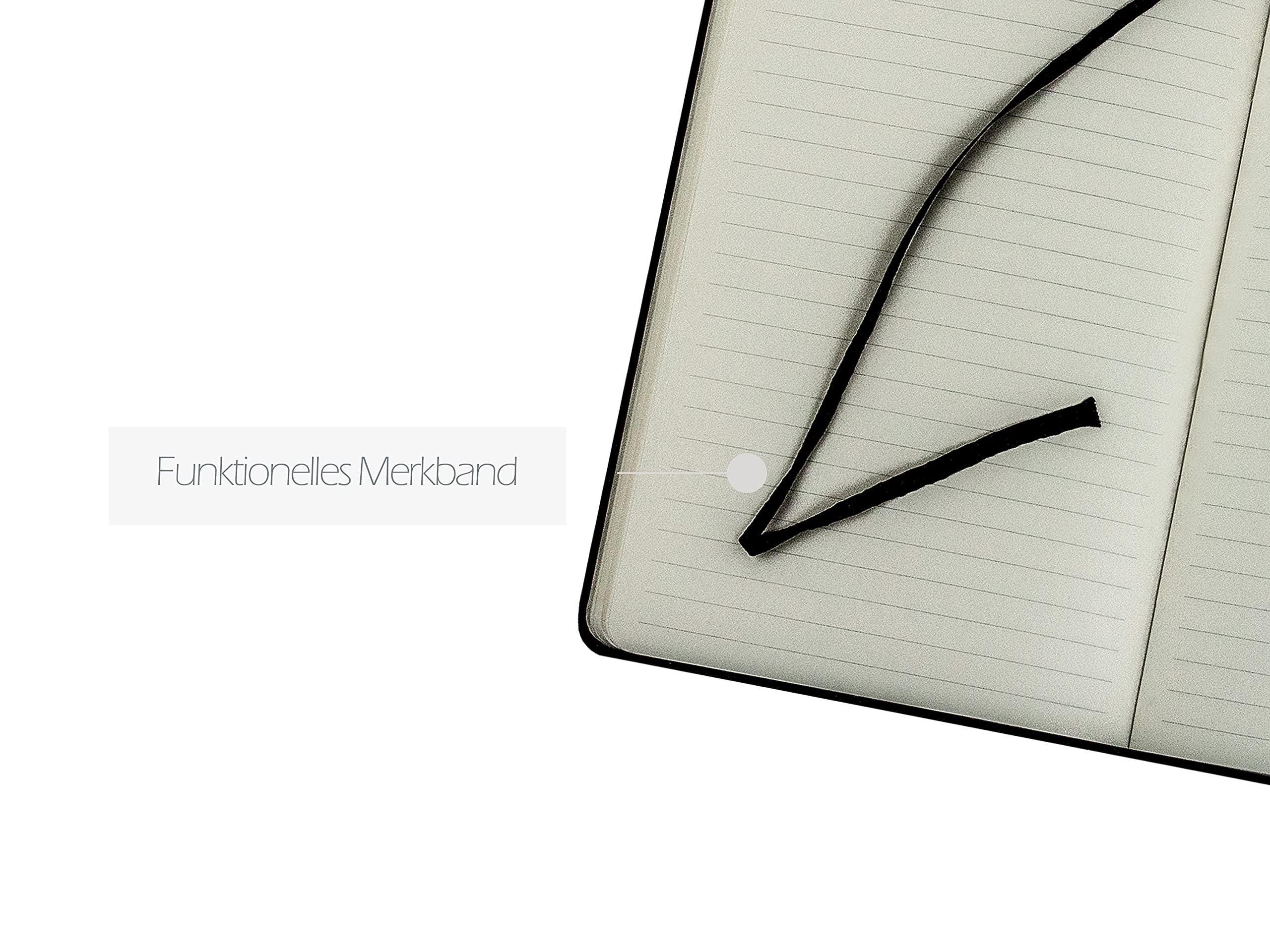 DELMON VARONE - Personalisierbares Notizbuch DIN A5 schmal, gebunden in Premium Vintage Anilin schwarz - Buch liniert im Hardcover Ledereinband mit Merkband -Geeignet auch als Tagebuch & Reisebuch