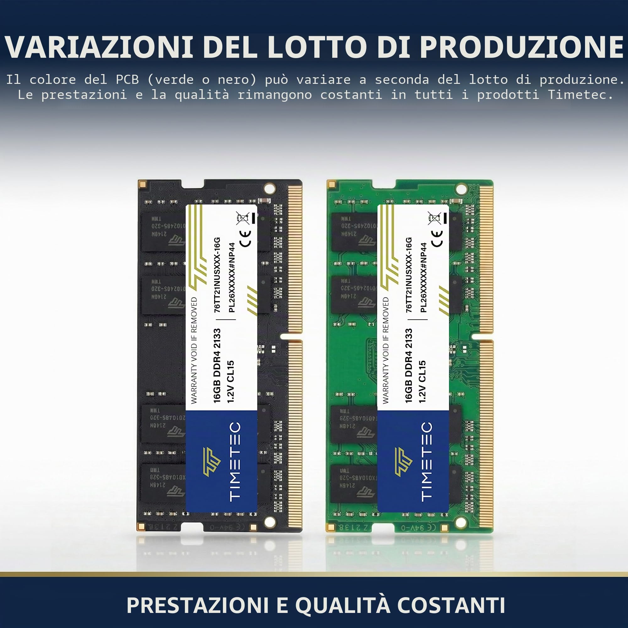 Timetec Premium 32GB KIT(2x16GB) DDR4 2133MHz (PC4-2133P) PC4-17000 SODIMM RAM per laptop, notebook, mini PC e computer All-in-One – Non-ECC Unbuffered, 260 pin, 1,2V CL15 modulo di memoria