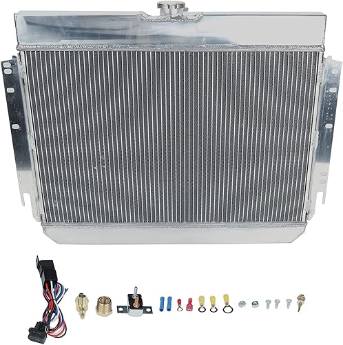 Miniatura 173 de Radiador de aluminio AA5052 de 3 filas compatible con Dodge Ram 2009-2021 1500 2500 3500 4000 V6 V8 Pickup AT/MT 3 filas,1 fila,Ventilador