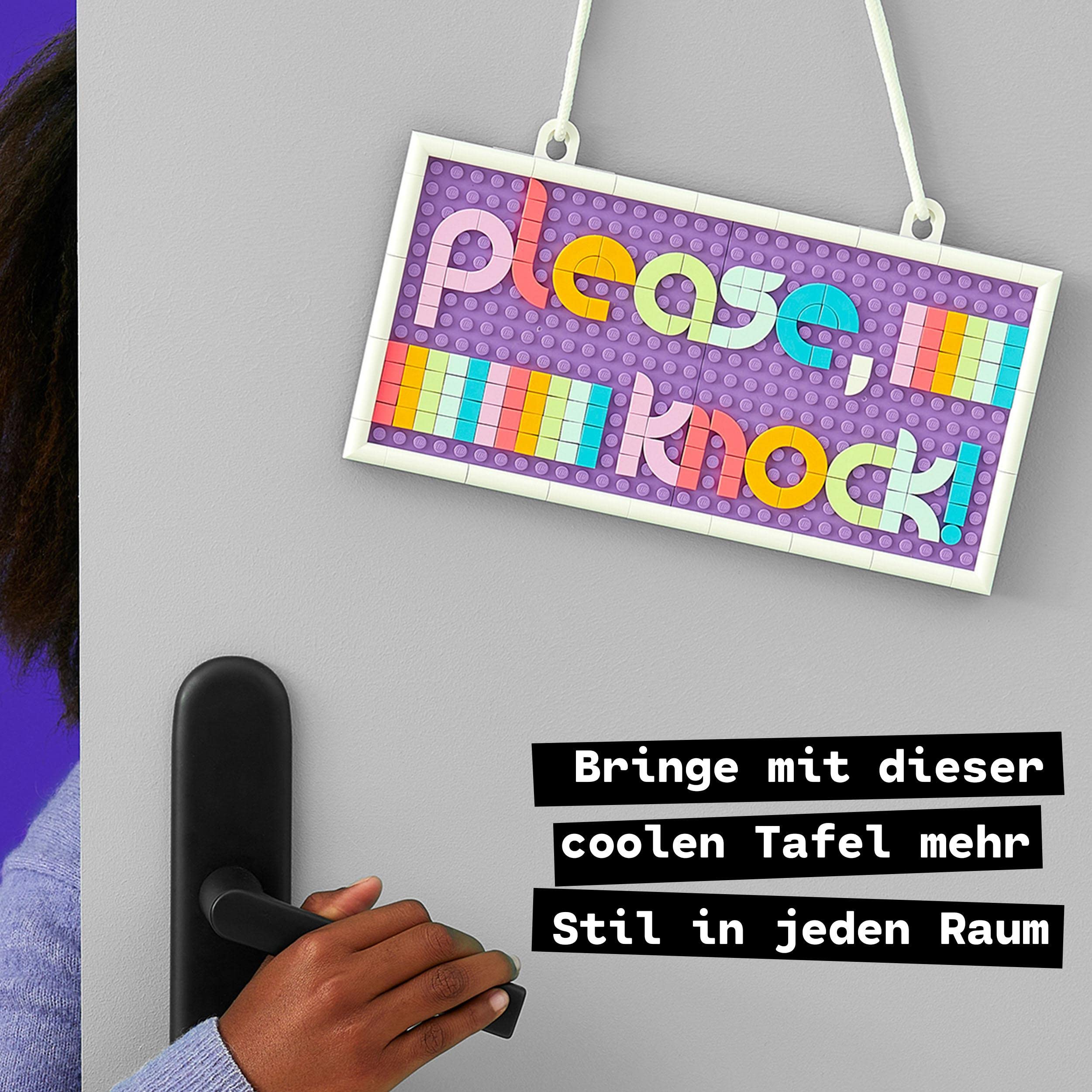 LEGO 41951 DOTS Message Board, DIY Kinderzimmer-Deko, Mosaik Bastelset für Spielzeug Türschild und Letter Board für Kinder