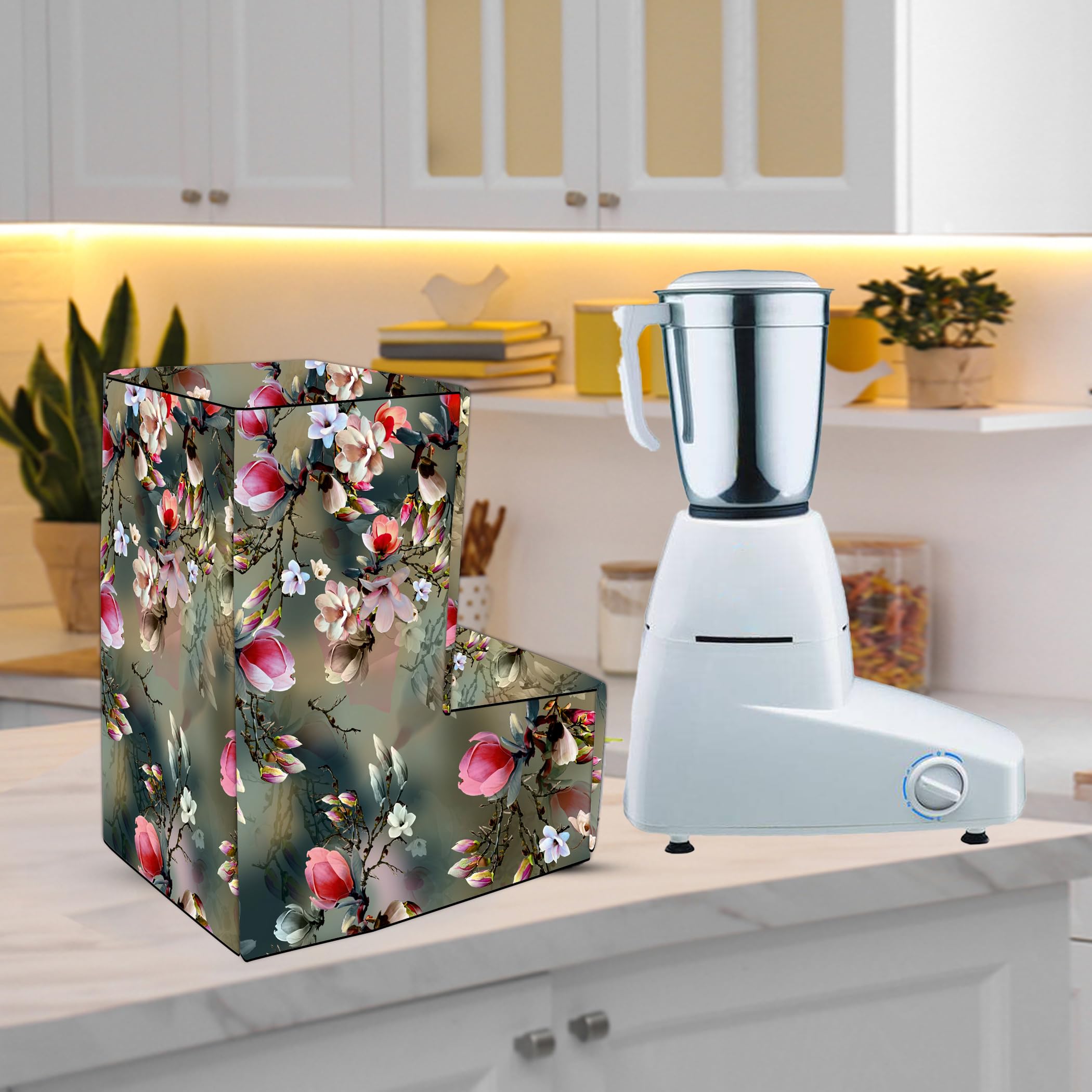 HomeStore-YEP Printed Mixer Grinder Cover for Major 'L' Type of Mixies - Free Size (Green) — Amazon image 3