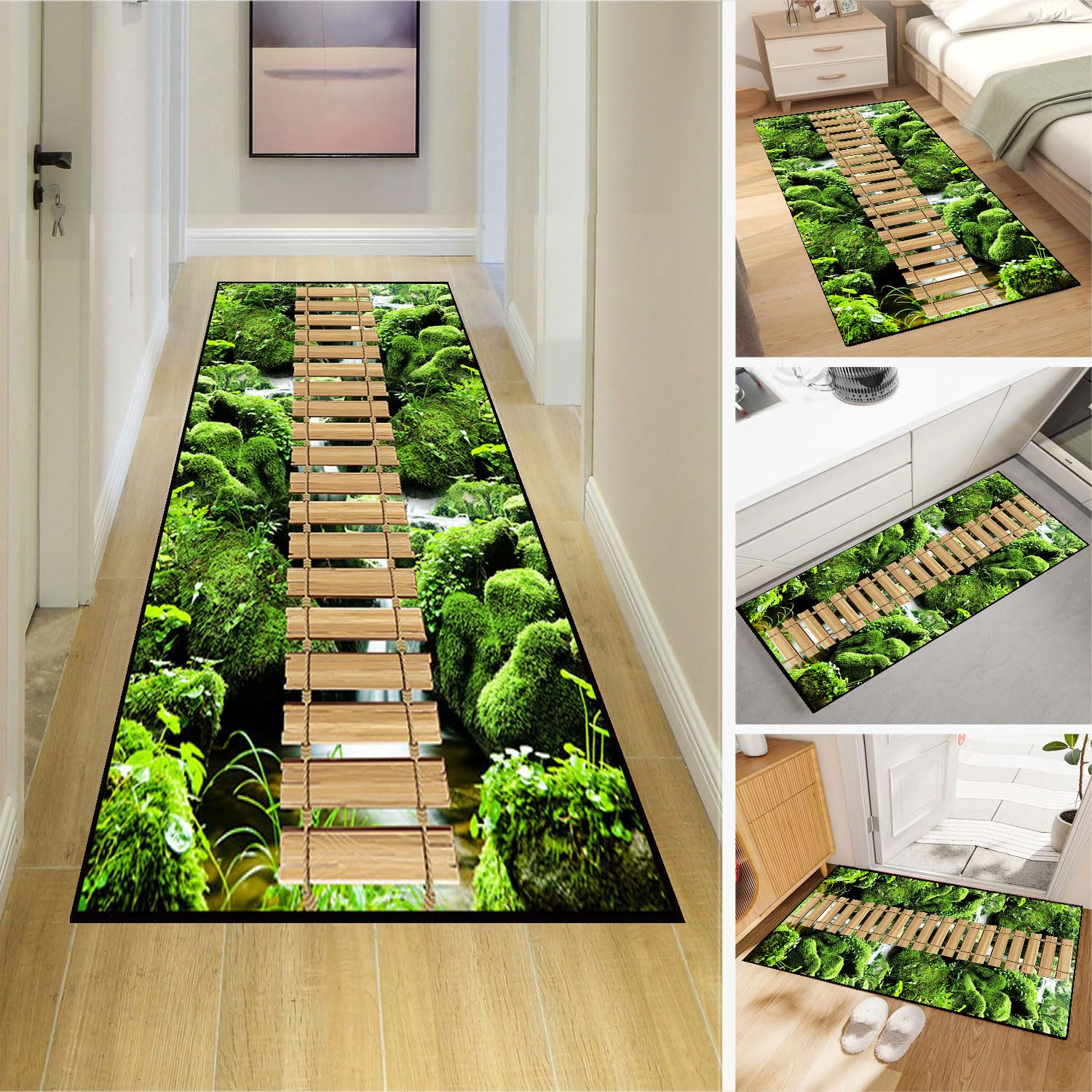 Non-Slip Kitchen Carpet Runner Long Hallway Rug Cotton Pile Narrow Runner - 400cm x 60cm Durable Stylish Perfect for Home Décor