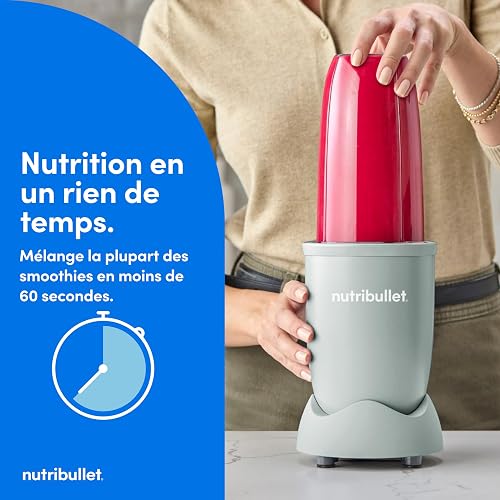 Nutribullet Pro 900 - Blender Personnel Multifonction, Smoothie, Fruits et Légumes, Compact, Facile à Utiliser et Nettoyer, Extraction Nutriments, 900W, Vert Olive Minéral (NB904MAJD) - 5