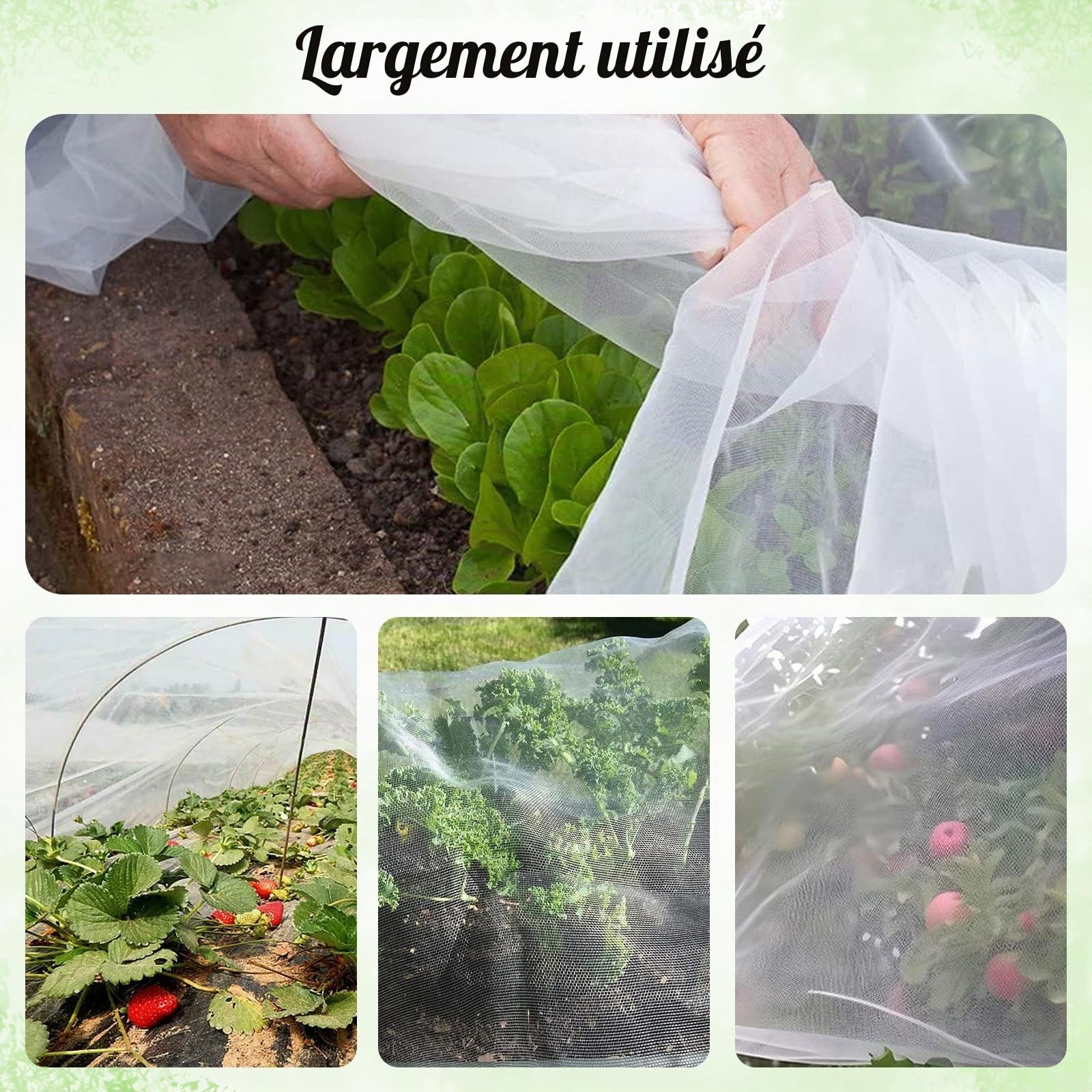 Filet Anti Insecte Potager 3m x 4m Ultra Fine Maille Protection Jardin