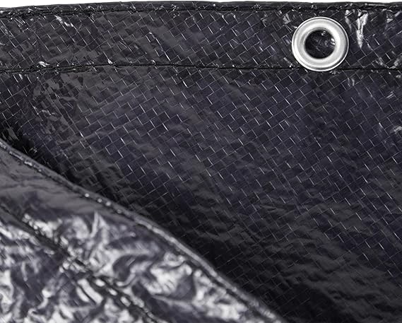 Blue Wave Bronze 20 ft x 44 ft Rectangular Winter In Ground Pool Cover Blocks Debris & Sunlight with 8-Year Protection for Off-Season - With Solid Polyethylene Shield, 4 ft Overlap, Cable, Winch